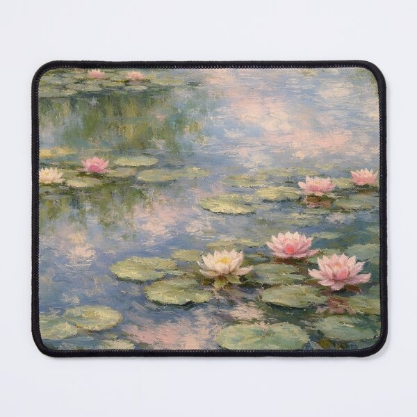 Item preview, Water Lilies by Claude Monet Fan Art Watercolor Painting Vintage Botanical Floral Flowers Nature Digital Illustration designed and sold by Matt_Smith.