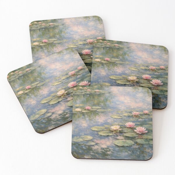 Item preview, Water Lilies by Claude Monet Fan Art Watercolor Painting Vintage Botanical Floral Flowers Nature Digital Illustration designed and sold by Matt_Smith.
