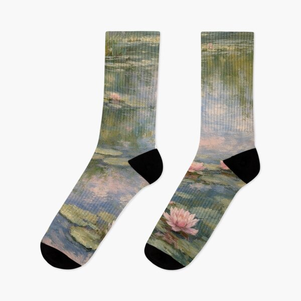 Item preview, Water Lilies by Claude Monet Fan Art Watercolor Painting Vintage Botanical Floral Flowers Nature Digital Illustration designed and sold by Matt_Smith.