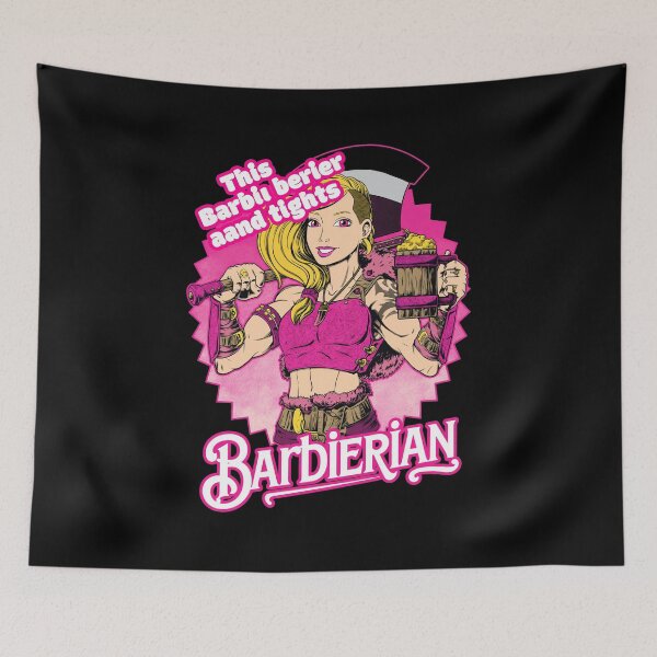 Item preview, Barbierian Funny Fantasy Warrior Princess designed and sold by RODNESAPIAN.