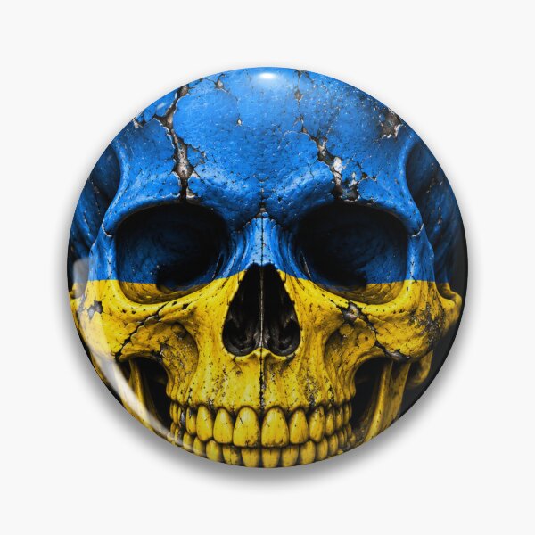 Item preview, Ukraine Flag Skull designed and sold by WilAugusta.