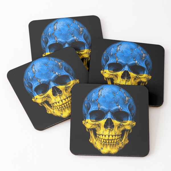 Item preview, Ukraine Flag Skull designed and sold by WilAugusta.