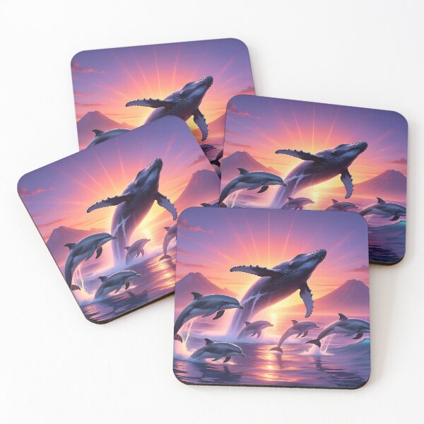 Item preview, Ocean Flight — Whale and Dolphins at Dusk designed and sold by Hawaii26.