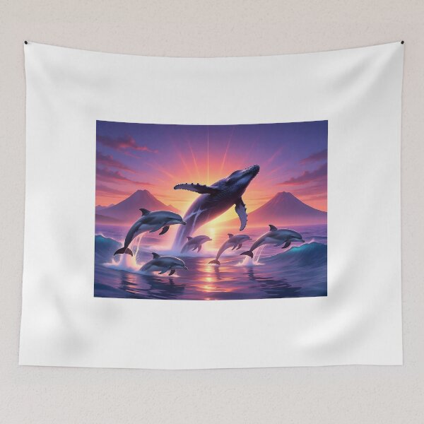 Item preview, Ocean Flight — Whale and Dolphins at Dusk designed and sold by Hawaii26.