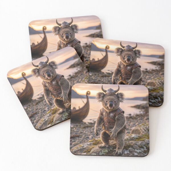 Item preview, Fearsome Koala Viking Menaces Quiet Beach Community designed and sold by Tridentulus.