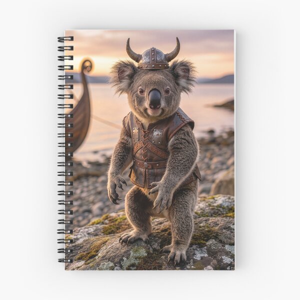 Item preview, Fearsome Koala Viking Menaces Quiet Beach Community designed and sold by Tridentulus.
