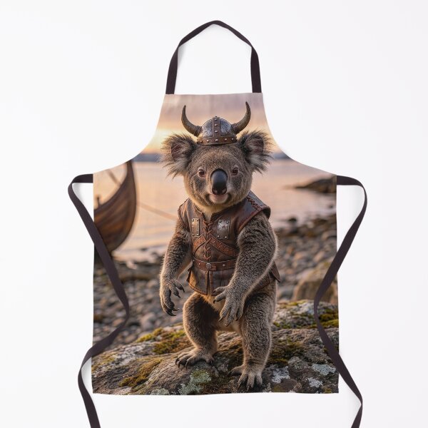 Item preview, Fearsome Koala Viking Menaces Quiet Beach Community designed and sold by Tridentulus.