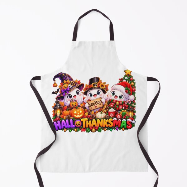 Item preview, Cute Hallothanksmas Boo Ghost Halloween Thanksgiving Christmas designed and sold by QuiteOrbit.
