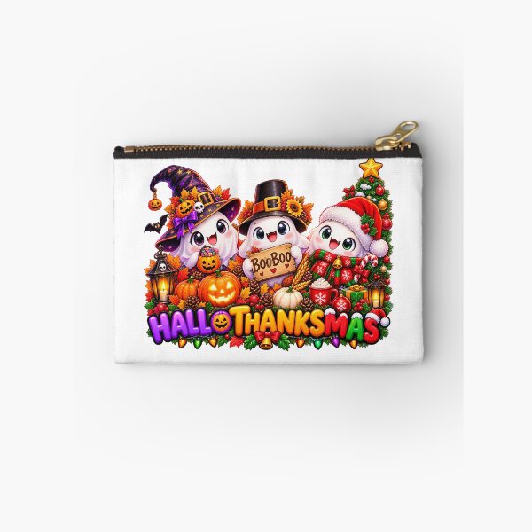 Item preview, Cute Hallothanksmas Boo Ghost Halloween Thanksgiving Christmas designed and sold by QuiteOrbit.