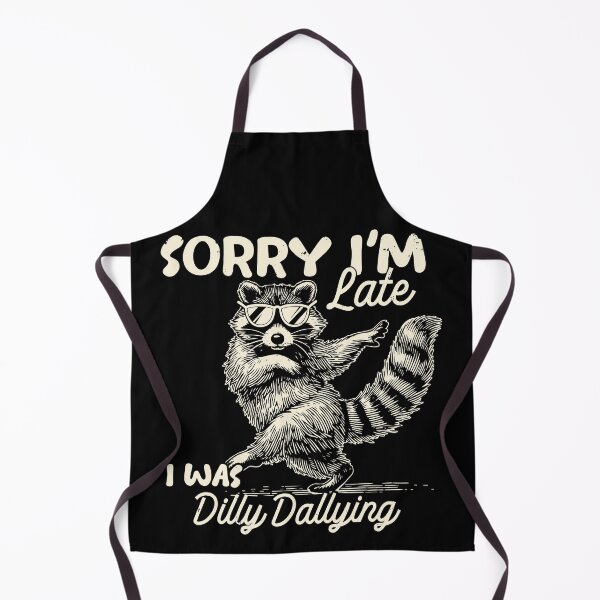 Item preview, Sorry I'm Late I Was Dilly Dallying Funny Raccoon Vintage Graphic designed and sold by Lexalion.