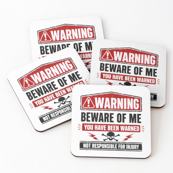 Item preview, Warning Beware Of Me You Have Been Warned Not Responsible For Injury Sarcastic Humor Men Attitude designed and sold by HumansStuck12.
