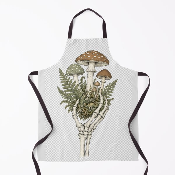 Item preview, Bones & Botany - Skeleton Hand with Mushrooms Aesthetic  designed and sold by FakePeopleSuck.