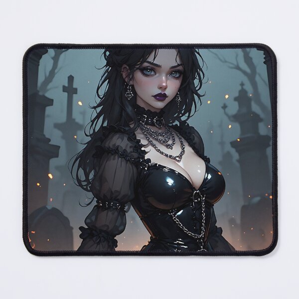 Item preview, Hot Halloween Anime Girl Goth Mommy Waifu Woman designed and sold by Your New Fixation.