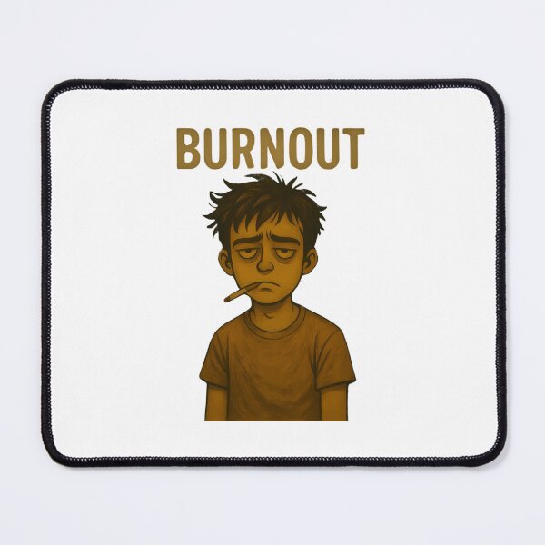 Item preview, Exhausted Boy Cigarette In Mouth Character Portrait designed and sold by MaviseCharest.