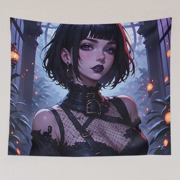 Item preview, Hot Halloween Anime Girl Goth Mommy Waifu Woman designed and sold by Your New Fixation.
