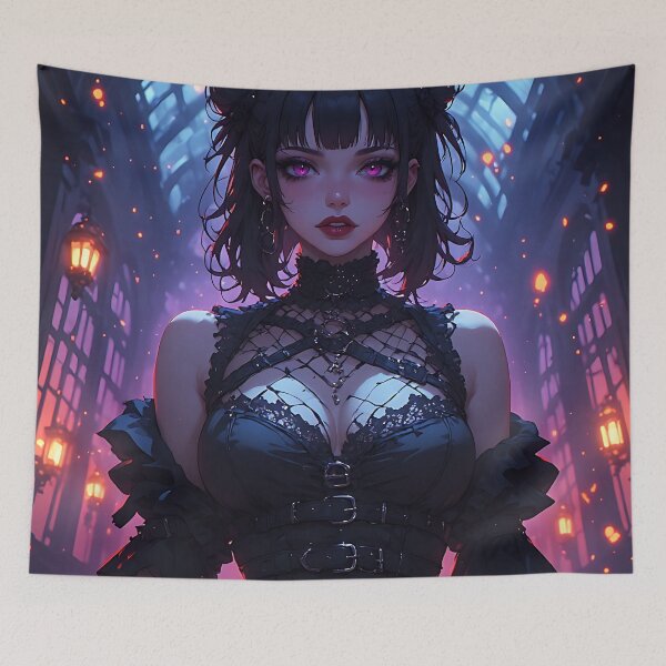 Item preview, Hot Halloween Anime Girl Goth Mommy Waifu Woman designed and sold by Your New Fixation.