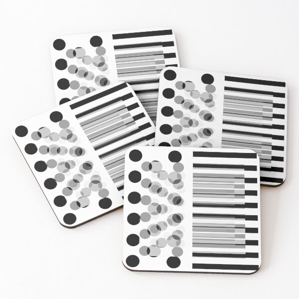 Item preview, Black and White Piano Stripes and Polka Dots designed and sold by WD-Artist.