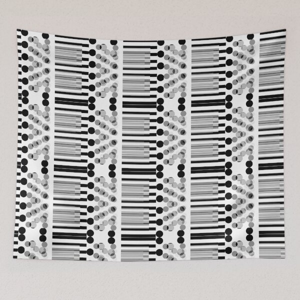 Item preview, Black and White Piano Stripes and Polka Dots designed and sold by WD-Artist.