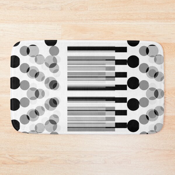 Item preview, Black and White Piano Stripes and Polka Dots designed and sold by WD-Artist.