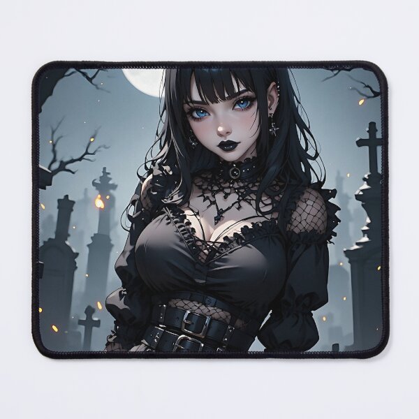 Item preview, Hot Halloween Anime Girl Goth Mommy Waifu Woman designed and sold by Your New Fixation.