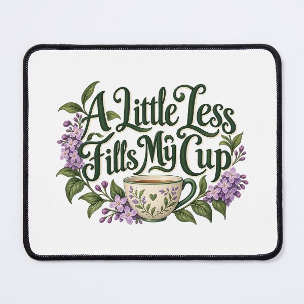Item preview, A Little Less Fills My Cup Botanical Type Art designed and sold by Bikivuno.