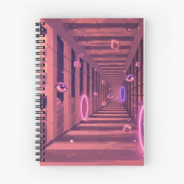 Item preview, Retro Pixel Art Surreal Corridor Sticker - Cyberpunk Vaporwave Space Aesthetics designed and sold by velvetwings.