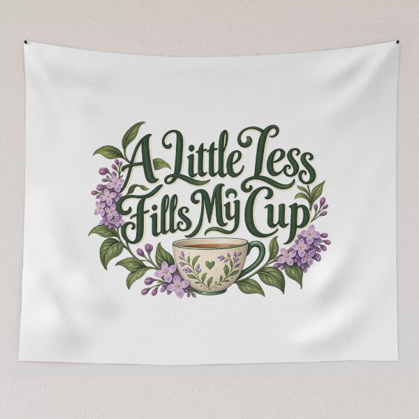 Item preview, A Little Less Fills My Cup Botanical Type Art designed and sold by Bikivuno.