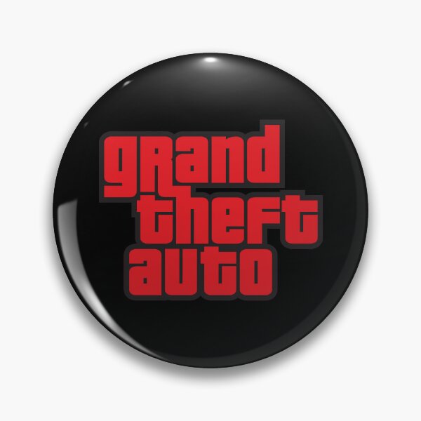 Item preview, GTA Grand Theft Auto Logo Vibrant Red designed and sold by BubblePopRed.
