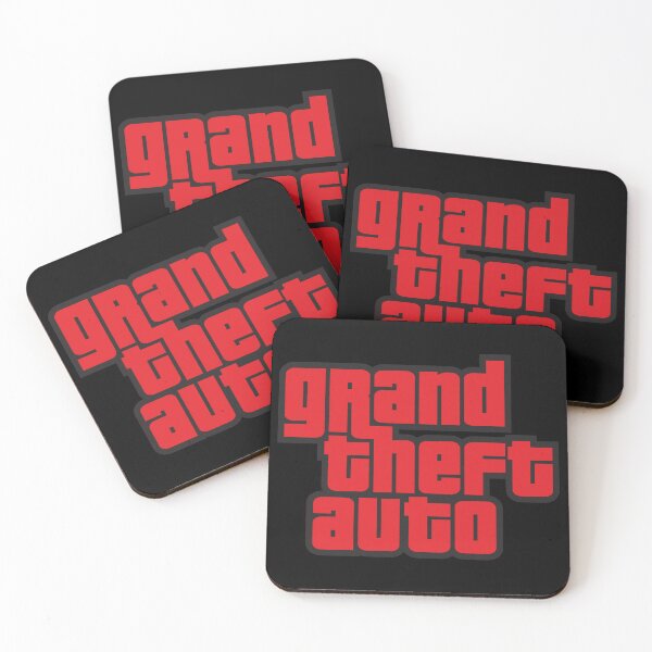 Item preview, GTA Grand Theft Auto Logo Vibrant Red designed and sold by BubblePopRed.