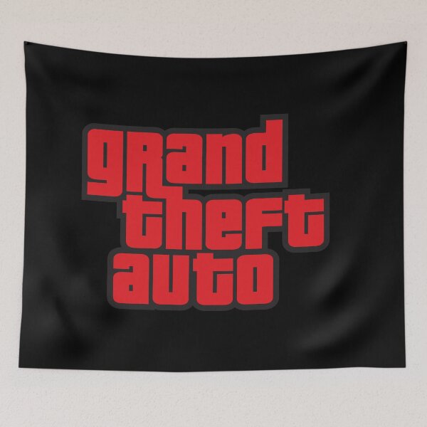 Item preview, GTA Grand Theft Auto Logo Vibrant Red designed and sold by BubblePopRed.