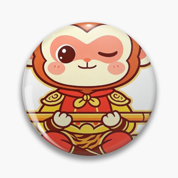 Item preview, Cute Kawaii Chibi Sun Wukong Winking Zen designed and sold by DigArtis.