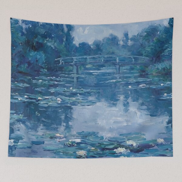 Item preview, Water Lilies by Claude Monet Fan Art Watercolor Painting Vintage Botanical Floral Flowers Nature Digital Illustration designed and sold by Matt_Smith.