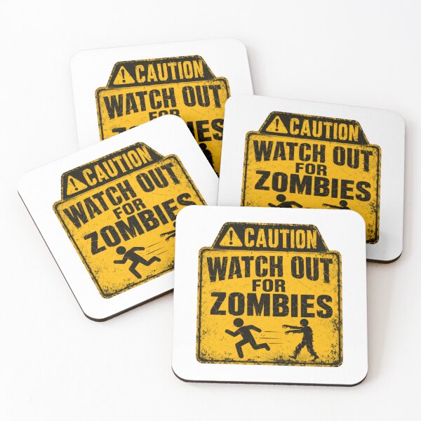 Item preview, Caution Watch Out For Zombies Horror Fan Undead Apocalypse designed and sold by HumansStuck12.