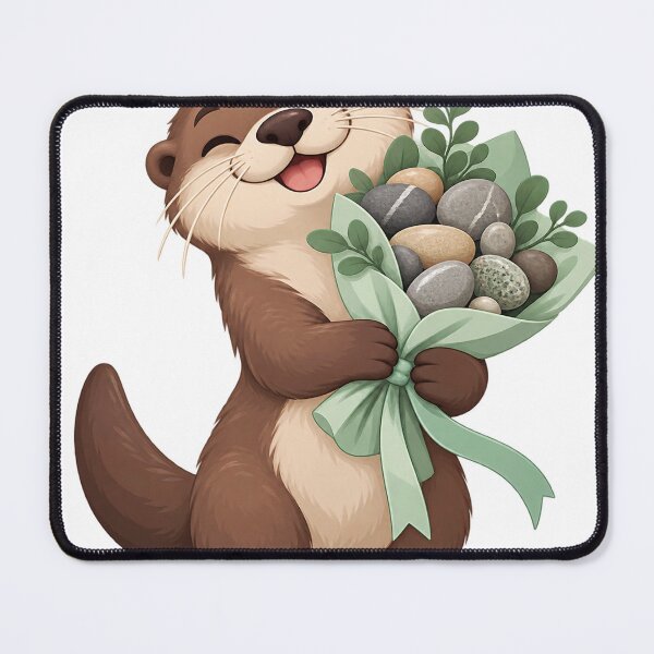 Item preview, Otter Carrying A Pebble Bouquet designed and sold by S06PMarketing.
