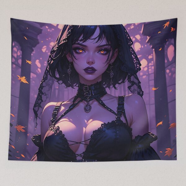 Item preview, Hot Halloween Anime Babe Goth Mommy Waifu Woman designed and sold by Your New Fixation.