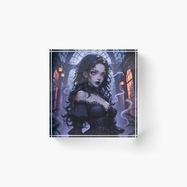 Item preview, Hot Halloween Anime Babe Goth Mommy Waifu Woman designed and sold by Your New Fixation.