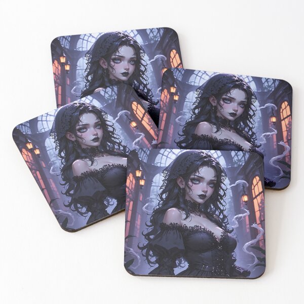 Item preview, Hot Halloween Anime Babe Goth Mommy Waifu Woman designed and sold by Your New Fixation.