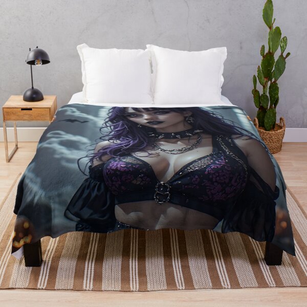 Item preview, Hot Halloween Anime Babe Goth Mommy Waifu Woman designed and sold by Your New Fixation.