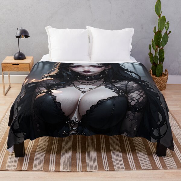 Item preview, Hot Halloween Anime Babe Goth Mommy Waifu Woman designed and sold by Your New Fixation.