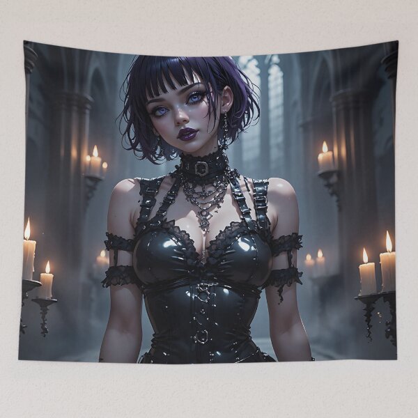 Item preview, Hot Halloween Anime Babe Goth Mommy Waifu Woman designed and sold by Your New Fixation.