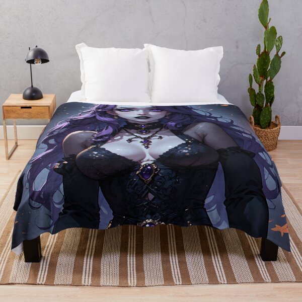Item preview, Hot Halloween Anime Babe Goth Mommy Waifu Woman designed and sold by Your New Fixation.