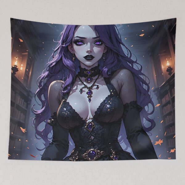 Item preview, Hot Halloween Anime Babe Goth Mommy Waifu Woman designed and sold by Your New Fixation.
