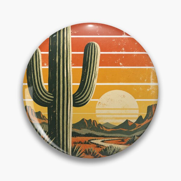 Item preview, Retro Desert Cactus Sunset Graphic designed and sold by S06PMarketing.