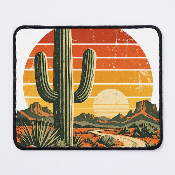 Item preview, Retro Desert Cactus Sunset Graphic designed and sold by S06PMarketing.