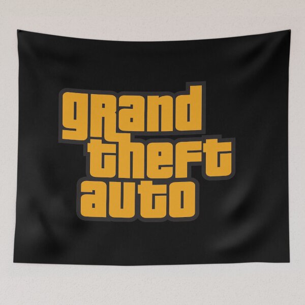 Item preview, GTA Grand Theft Auto Logo Strong Gold designed and sold by BubblePopRed.