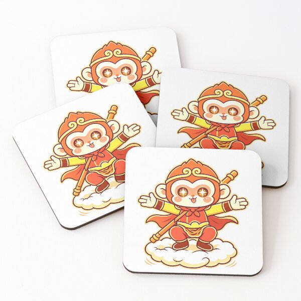 Item preview, Cute Kawaii Chibi Sun Wukong Joyful Hug designed and sold by DigArtis.