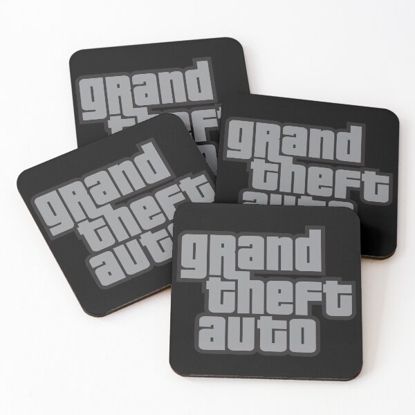 Item preview, GTA Grand Theft Auto Logo Grey designed and sold by BubblePopRed.