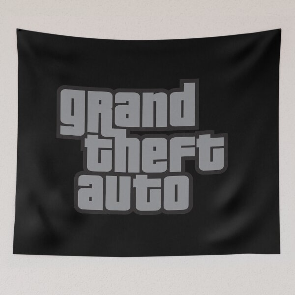 Item preview, GTA Grand Theft Auto Logo Grey designed and sold by BubblePopRed.