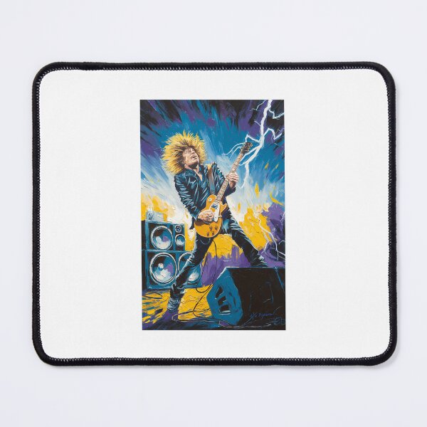 Item preview, Guitarist Playing Electric Guitar Lightning Stage designed and sold by MaviseCharest.