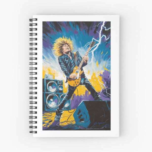 Item preview, Guitarist Playing Electric Guitar Lightning Stage designed and sold by MaviseCharest.